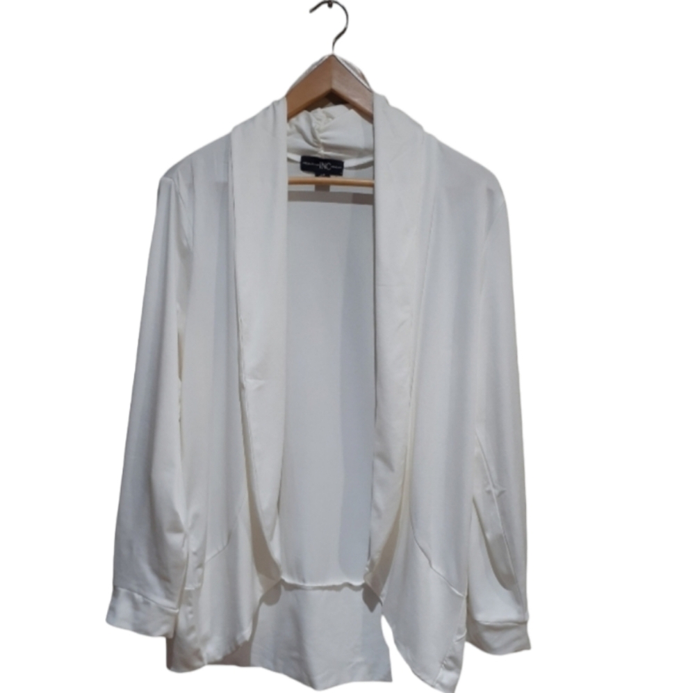 INC International Concepts Women's Cardigan White Size Large